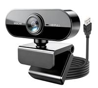 USB Webcam for PC, 1080P 30fps Full HD Web Camera for Laptop, Streaming Webcam with Stereo Microphone, 85° Wide Angle, 360° Rotatable Computer Camera for Gaming Conference, Meeting, Zoom, Skype