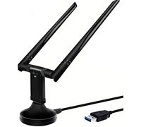 USB WiFi Adapter, 1200Mbps Dual Band USB Wireless Network Adapter 2.4GHz/5.8GHz with USB 3.0 Cradle, Extension Cable Dual and High Gain Antennas for Desktop Laptop PC Windows 10/8/7/XP MacOS