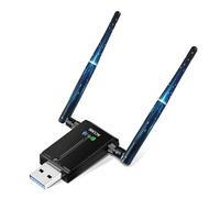 USB Wifi Adapter Dongle for PC - 1300Mbps Wifi Dongle, 3.0 USB Wifi Adapter, 5dBi Dual Band 2.4GHz/5GHz High Gain Antenna Wireless Adapter, Support Windows 11/10/8/7/Vista/XP, Mac OS, 6B29