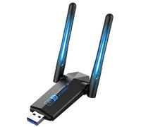 USB WiFi Adapter, ElecMoga 1300Mbps WiFi Dongle USB 3.0 Dual Band 5G/2.4G Wireless Network Adapter for Desktop Laptop PC, Dual 5dBi Antennas, Supports Windows 11/10/8.1/8/7, Mac OS 10.9-10.15
