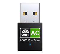 USB WiFi Adapter for Desktop Pc 600Mbps Dual Band 2.4G 5.8G Wireless WiFi Adapter for Laptop Desktop Pc, Wireless Network Adapter Support Windows 10/8/7/Xp,Vista, Mac Os,Linux Etc Deep Black