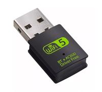 USB WiFi Bluetooth Adapter, 600Mbps Dual Band 2.4/5Ghz Wireless Network External Receiver, Mini WiFi Dongle for PC/Laptop/Desktop Driver Free