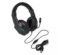 USB Wired Gaming Headset with Immersive 40mm Sound Drivers and Noise-Cancelling Mic for PC or Laptop Gaming (OY733USB)