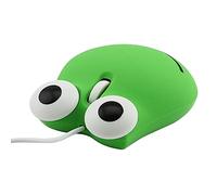 USB Wired Mouse, Frog Shape, 1600DPI, 3.66 x 2.96 x 1.38 in, Green