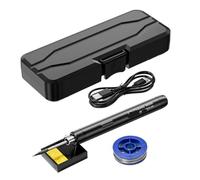 USB Wireless Charging Electric Soldering Iron Tin Portable Solder Iron USB Fast Charging Microelectronic Repair Welding Tool Kit(Black Suit)