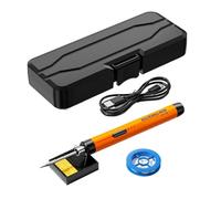 USB Wireless Charging Electric Soldering Iron Tin Portable Solder Iron USB Fast Charging Microelectronic Repair Welding Tool Kit(Orange Suit)