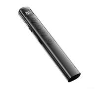 USB Wireless Presenter for For Powerpoint Presentations Featuring 100m Range Digital Charging Status and Slim Design (Black)