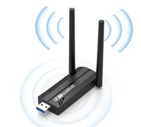 USB WLAN Stick Adapter for PC - Internet Stick 1300 Mbps USB 3.0 Dual Band 2.4GHz/5.8GHz WLAN Adapter PC with 2 x 5dBi Antenna PC/Laptop, Compatible with Windows 11/10/8/7/Vista/XP, Mac OS 10.9-10.15