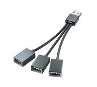 USB2.0 3 Port Extenders Cable 10Cm Fast Speed Data Transfer Hubs for Laptop Desktop Hard Drive Card Reader USB Y Cable Adapters