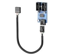 USB2.0 9 Pin USB Splitter Adapter For Expanding Desktop Port For Home Office And Gaming Desktop PC Extension