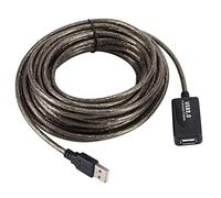 USB2.0 Extension Cable, USB Cable Lead Wire 5M/10M/15M/20M with Signal Amplifier USB Extender Cables without USB Hub High Speed Durable Twisted USB Extended Cables (10M)