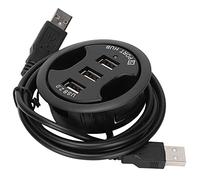 USB2.0 HUB, All In One Round Shape Stable Performance 3 Ports Desktop Docking Station for PC Laptop