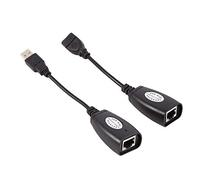 USB2.0 RJ45 Extension Adapter, over Cat5/RJ45/Cat6 Ethernet USB Male/Female Extender Kit