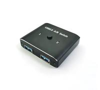 USB2.0 Switch with 2Pack Usb2.0 Cable(1M), Bi-Directional 1 in 2 Out/2 in 1 Out,Aluminum USB Switcher kit for 2Computers Share Devices(Printer, Keyboard, Scanner, Mouse),Compatible with Mac/Win/Linux