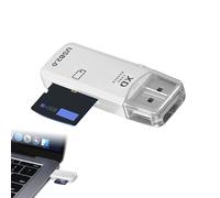 USB2.0 XD Card Reader XD Picture Card Reader For Sony Fuji Olympus Cameras Memory Card Reader Adapter Up to 480MBs Easy to Read Photo Card Reader Compatible with Laptop PC Mac Plug and Play White