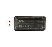 USB2RIG V2 USB Sound Card Connector with RTS Control Radio Sound Adapter Supporting PTT Control Amateur Radio Adapter for YAESU & Business Radios