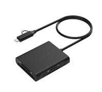 USB3.0 4 in 1 Card Reader with Fast Data Transfer for MS Memory Cards Easy to Use with Cameras and Tablets USB a Type C Converter