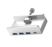 USB3.0 Concentrator 4 Port Aluminum Alloy Clamp Concentrator Adapter For Computer Space Saving Desk Dock 5Gbps Transfer