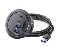 USB3.0 Dock Memory Card Reader USB Desk Grommet Splitter Dock Station Card Reader For Desktop PC Laptop Accessories