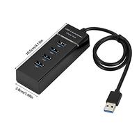 USB3.0 Extender Multi-Port USB 1 to 4 Cable Adapter Laptop Hub Docking Station 4-Port Hub with 5Gbps Data Transmission Speed (Color : Black)
