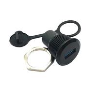 USB3.0 Female To Female Round Panel Mount Socket Waterproof Dustproof Cover Connector Highly Speed Data Transmission Zinc Alloy USB Panel Connector