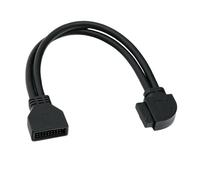 USB3.0 Internal Extension Cord 90 Degree Elbow Connector Front Panel to Motherboard 25cm Gold Plated Contacts Build Desktop Case Front Panel Motherboard Connector