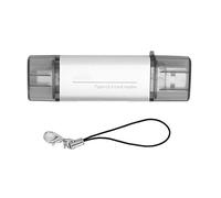 USB3.0 Multifunctional High Speed Aluminum Alloy Card Reader, Type - C Memory Card Adapter for Mobile Phone Computer, Portable Key Chain Hook Design with LED Indicator, Compatible