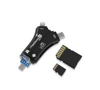 USB3.0 SD Card Reader for iPhone USB-C Card Reader Support SD/TF Card,Trail Camera Viewer for iPhone/ipad/Android/Mac(Black, USB 3.0)