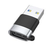 USB3.0 to Type C Female Adapter Extender for USB Devices, Silver | Plug and Use Adapter Easily Connect USB Devices to Your Type C Port for High Speed Data Transfer and Charging
