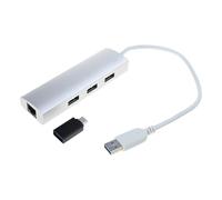 USB3.0 to USB3.0 Female Adapter USB Splitter Cable USB3.0 Male to Gigabit Ethernet Converter Adapter for Laptop