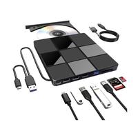 USB3.0 Type-C 7 in 1 External UHD 4K Blu-ray BD DVD Burner Portable Optical Drive(Blu-ray Burner)