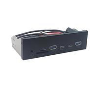 USB3.2 Gen1 5.25Inch Front Panel With Double USB3.0 Type C Port And Memory Card Reader Earphone Adapter Easy Installation