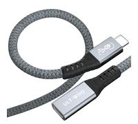USB4 Extension Cable 1Ft, Thunderbolt 3 & 4 Extension Cable, USB C 4.0 Support PD 100W 20V5A, 40Gbps Transfer, 8K@60Hz, 6K/4K@60Hz Video for Dell/HP/Anker Dock, MacBook, iMac, Dell XPS, Intel NUC