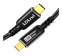 USB4 V2.0 Cable 80Gbps USB C Data Transfer Compatible Thunderbolt 5/4,1.5m | 16K/Dual 8K /Triple 4K Display,240W PD3.1Charging,for MacBook Pro M4, iPad Pro, iPhone 17/16, PSSD, Dock, eGPU, VR