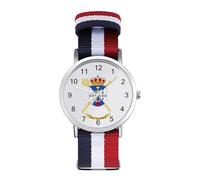 USBA El Copero Coat of Arms Custom Quartz Watches Arabic Numerals Wrist Watch with Adjustable Strap for Men Women