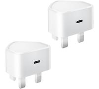 USBC Plug UK, 2-Pack 25W USB C Charger Plug Fast Charge for iPhone 17 16 15 14 13 12 11 Pro Max Plus Air, iPad, Samsung Type C Plug Fast Charging Head, iPhone Charger Plugs USB C Power Adapter