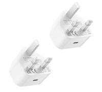 USBC Plug UK, 2-Pack 25W USB C Charger Plug Fast Charge for iPhone 17 16 15 14 13 12 11 Pro Max Plus Air, iPad, Samsung Type C Plug Fast Charging Head, iPhone Charger Plugs USB C Power Adapter