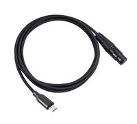 USBC Type C to 3Pin XLR Female Microphone Audio Cable 10FT with Nickel Plated Metal Shell Connector Compatible with Recording Software and PC Use (2M)
