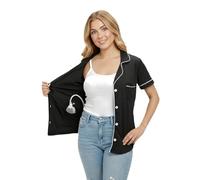 USBD Mastectomy Recovery Shirt with Drain Pockets Button Down Post Surgery Top for Women Breast Post Op Surgery Care (Black, Medium)