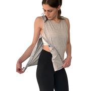 USBD Post Mastectomy Tank Tops with Inside Drain Pockets Easy Access Recovery (US, Alpha, Small, Regular, Regular, Gray)