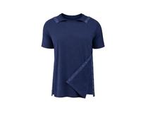 USBD Post Shoulder Surgery Shirt Rotator Cuff Tearaway Snap-Open T-Shirt with Shoulder & Side Snaps Easy Dressing, Unisex (Large, Navy/Women)