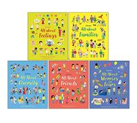 Usborne All About Feelings Friends And Families My First Books 5 Book Set By Felicity Brooks (All About Feelings, All About Families, All About Diversity, All About Friends & Worries and Fears)