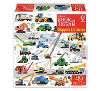 Usborne Book and Jigsaw Diggers and Cranes