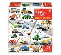 Usborne Book and Jigsaw Diggers and Cranes