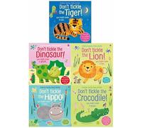 Usborne Don't Tickle Touchy-feely Sound Books Collection 5 Books Set by Sam Taplin Tiger, Lion, Hippo, Crocodile, Dinosaur