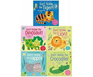 Usborne Don't Tickle Touchy-feely Sound Books Collection 5 Books Set by Sam Taplin Tiger, Lion, Hippo, Crocodile, Dinosaur