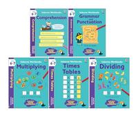 Usborne English and Maths Workbooks Home Learning Age 6-7 Collection 5 Books Set (Comprehension, Grammar and Punctuation, Multiplying, Times Tables & Dividing)