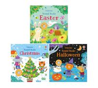 Usborne Festive Holiday Sound Book Collection 3 Books (Halloween, Easter & Christmas)
