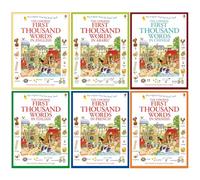 Usborne First Thousand Words Collection 6 Books Set By Heather Amery (First Thousand Words in English, Arabic, Chinese, Italian, French, Spanish)