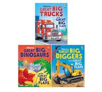 Usborne Great Big Flaps Collection 3 Books Set by Alice Beecham (Great Big Trucks, Great Big Diggers & Great Big Dinosaurs)